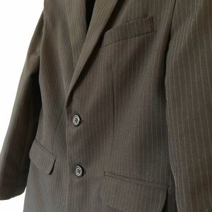 Geoffrey Beene Black Pinstripe Suit Size 12